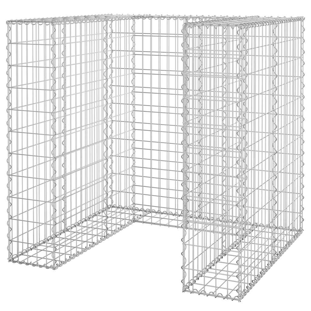 Габионна стена за контейнер поцинкована стомана 110x100x110 см - VL151298 - Thumbnail 2