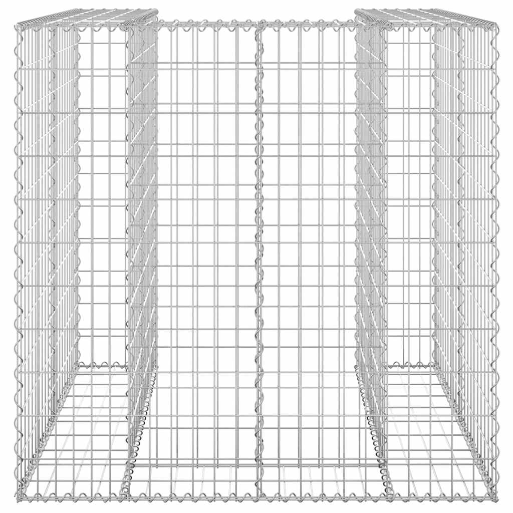 Габионна стена за контейнер поцинкована стомана 110x100x110 см - VL151298 - Thumbnail 6