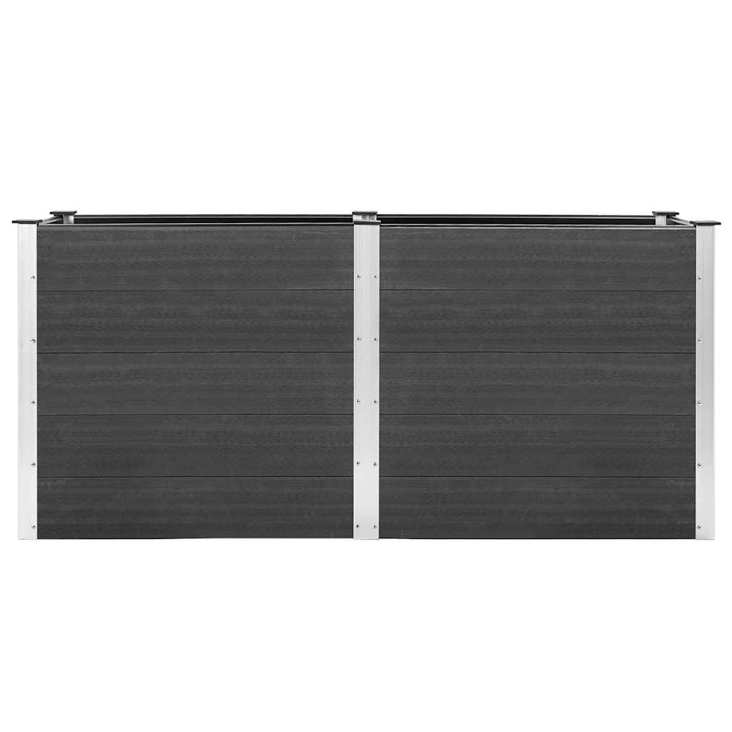 Градинска повдигната леха, 200x50x91 см, WPC, сива - VL318096 - Image 3