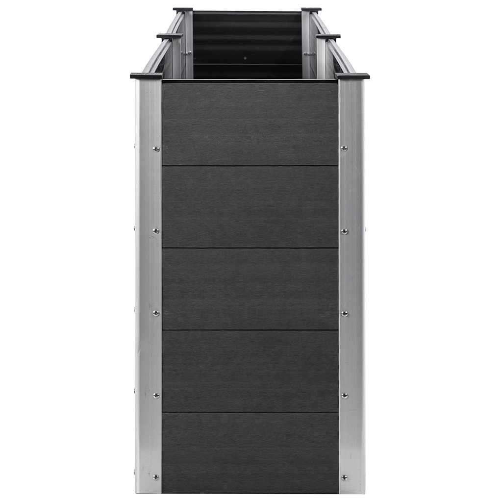 Градинска повдигната леха, 200x50x91 см, WPC, сива - VL318096 - Image 4