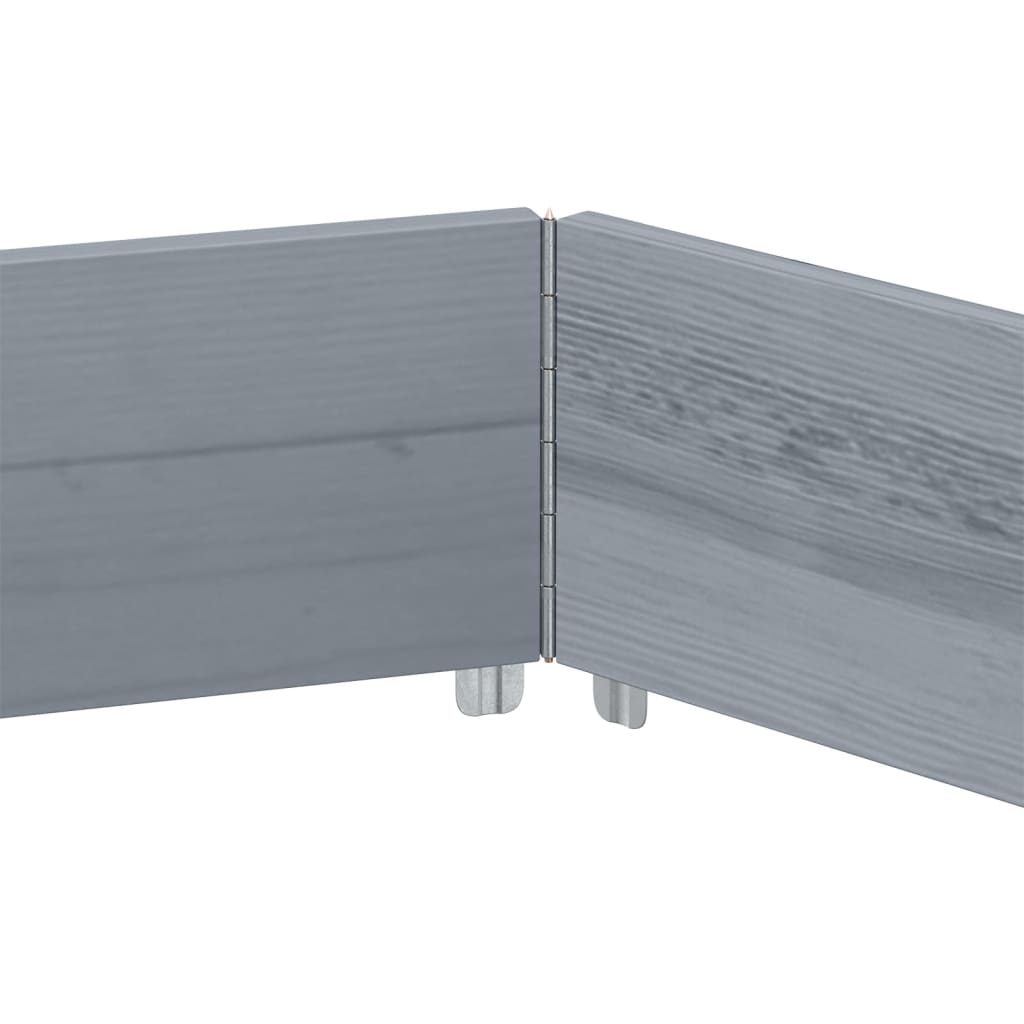 Повдигната леха, шестоъгълна, сива, 160x160 см, масивен бор - VL4010319 - Thumbnail 5