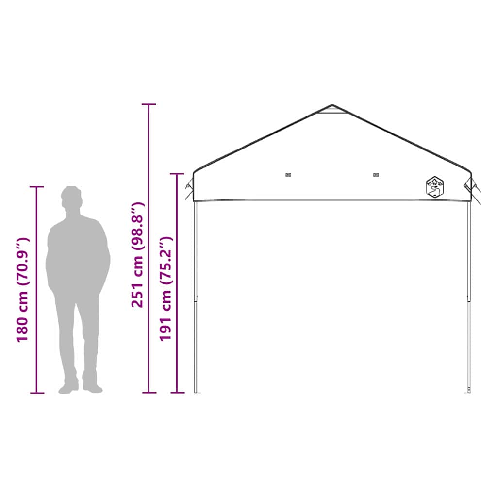 Шатър Синьо 290 x 290 x 251 см текстил - VL42007386 - Thumbnail 13