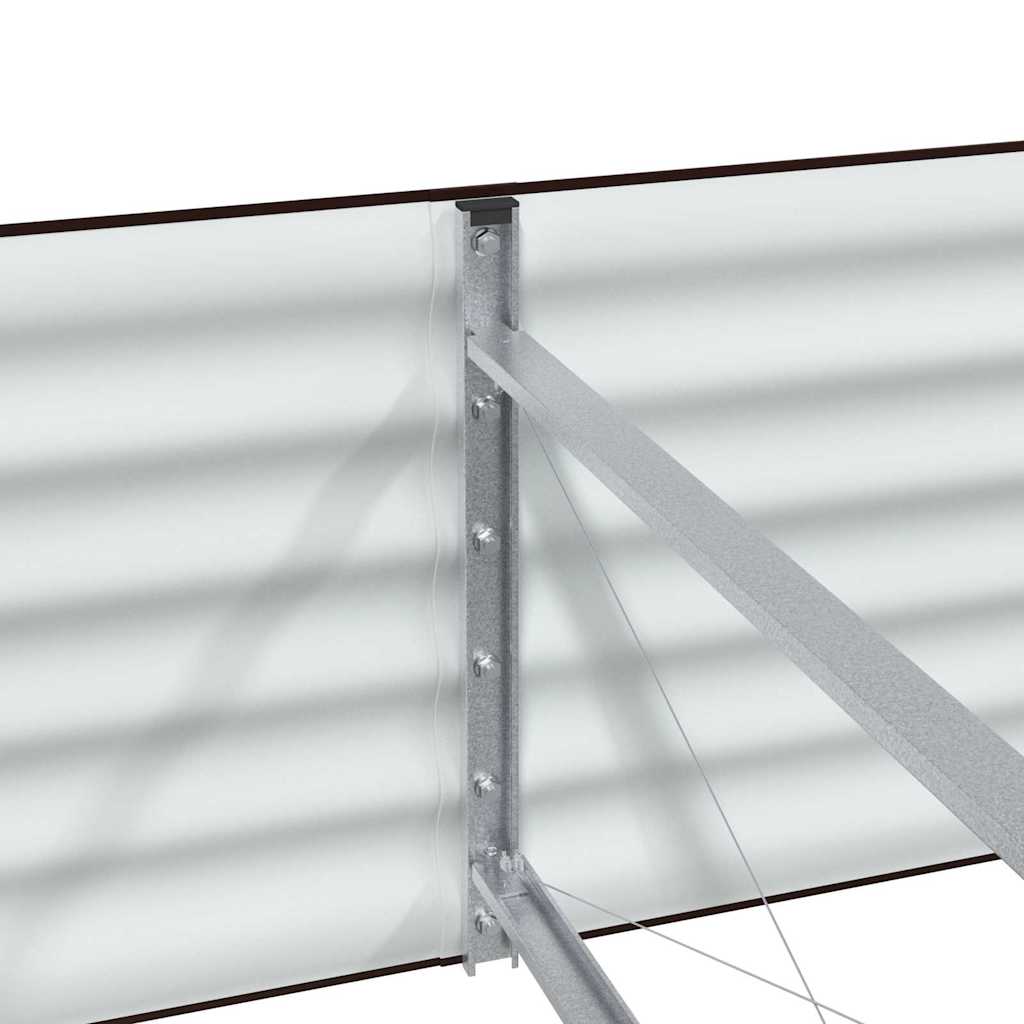 Повдигнато легло Кафяво 240 x 80 x 44 cm Стомана - VL42008139 - Thumbnail 9