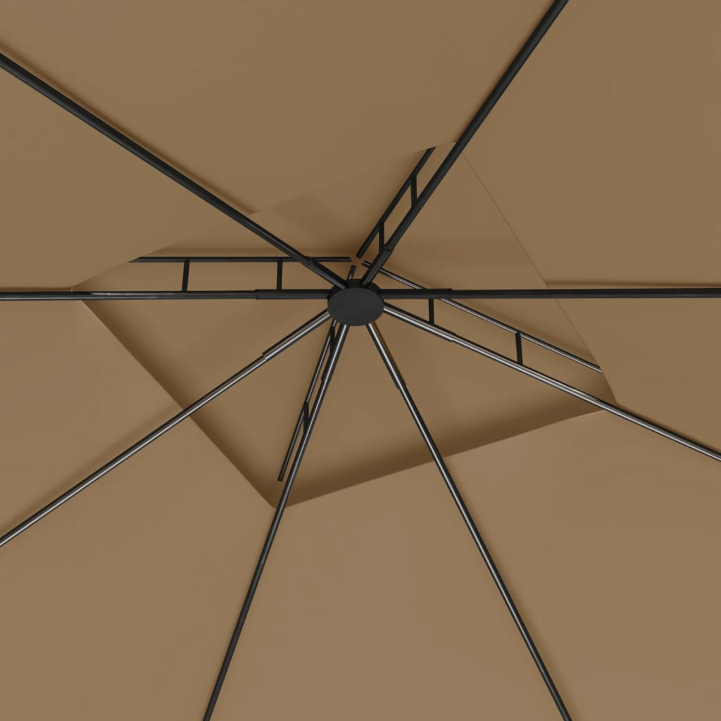 Беседка, 3x3x2,7 м, таупе, 160 г/м² - VL313913 - Thumbnail 4