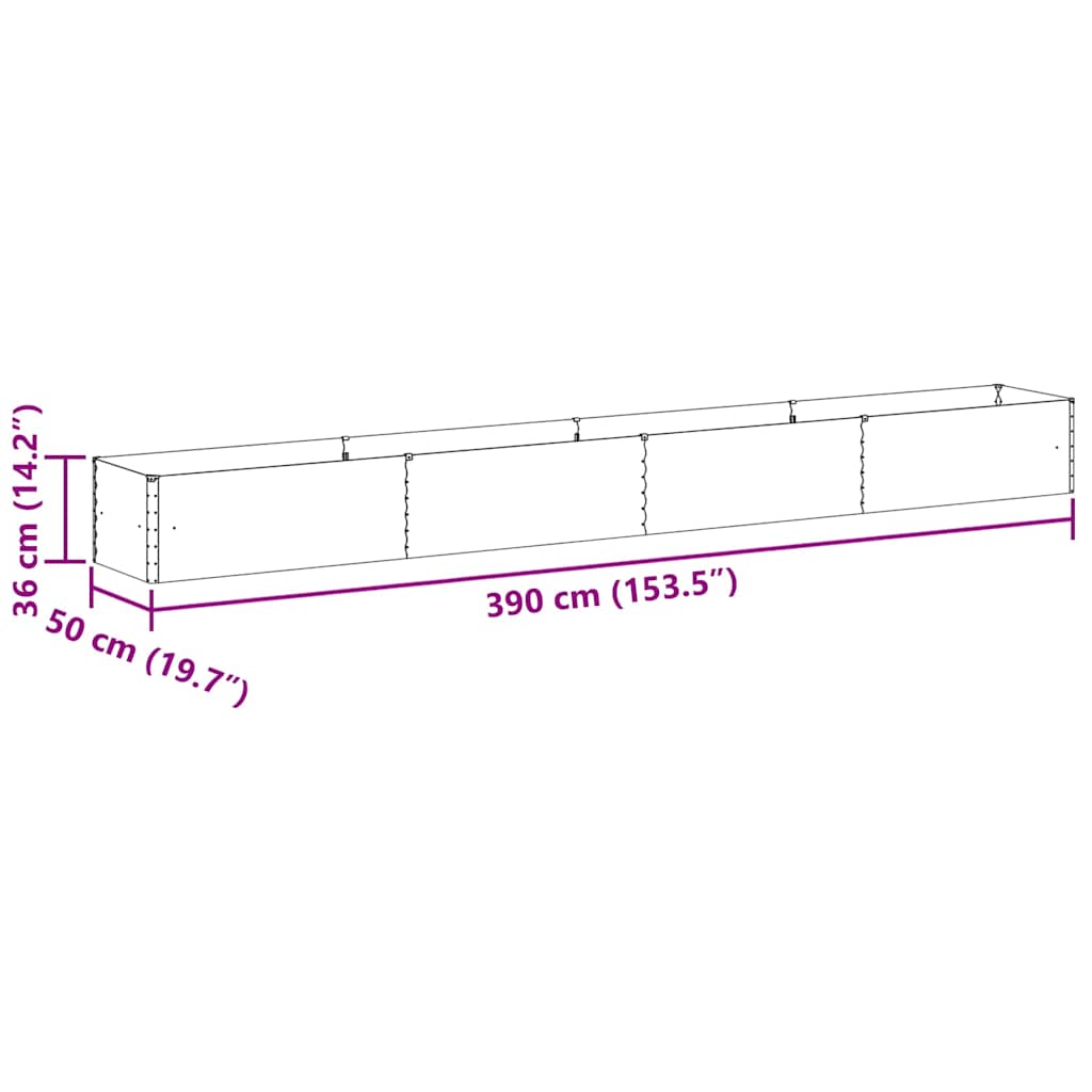 Градинска повдигната леха 390 x 50 x 36 см - VL42017346 - Thumbnail 13