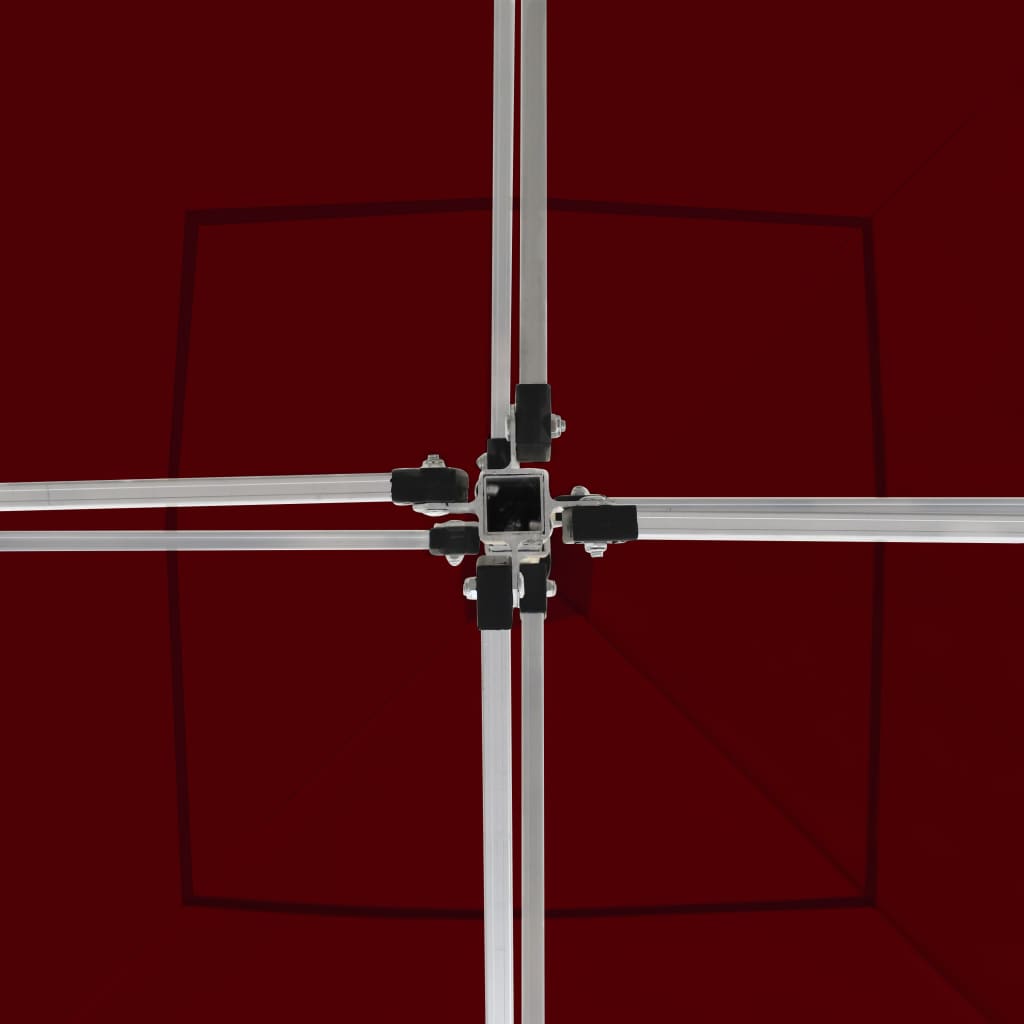 Професионална сгъваема шатра със стени алуминий 2x2 м бордо - VL48933 - Thumbnail 8