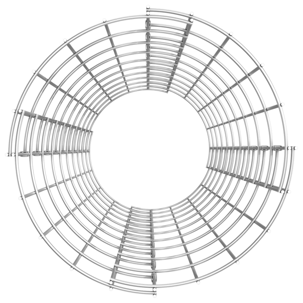 Габион кръгли повдигнати лехи 3бр поцинкована стомана Ø30x100см - VL152020 - Thumbnail 5