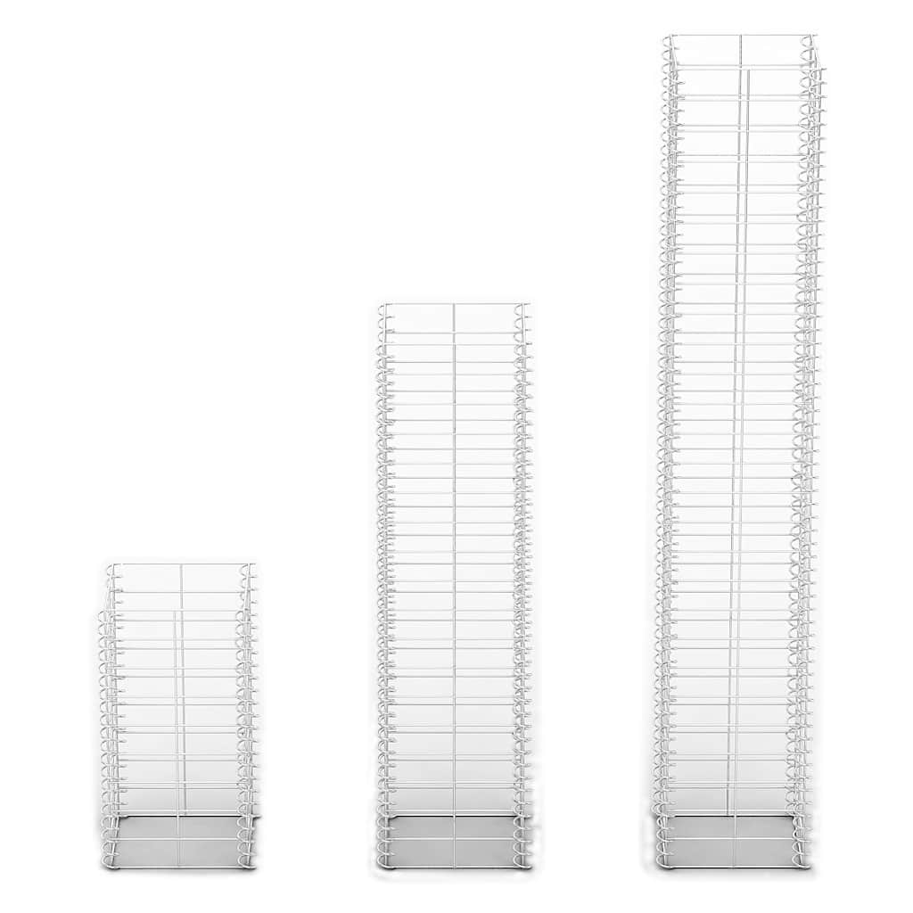 Комплект габионни кошове, 3 бр, поцинкована тел - VL141048 - Image 3