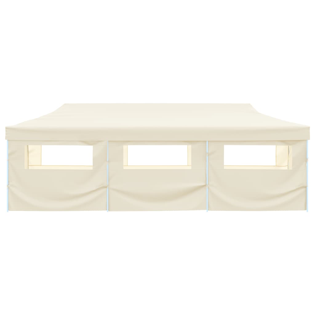 Сгъваема шатра с 8 странични стени, 870x291x315 см, кремава - VL44976 - Thumbnail 3