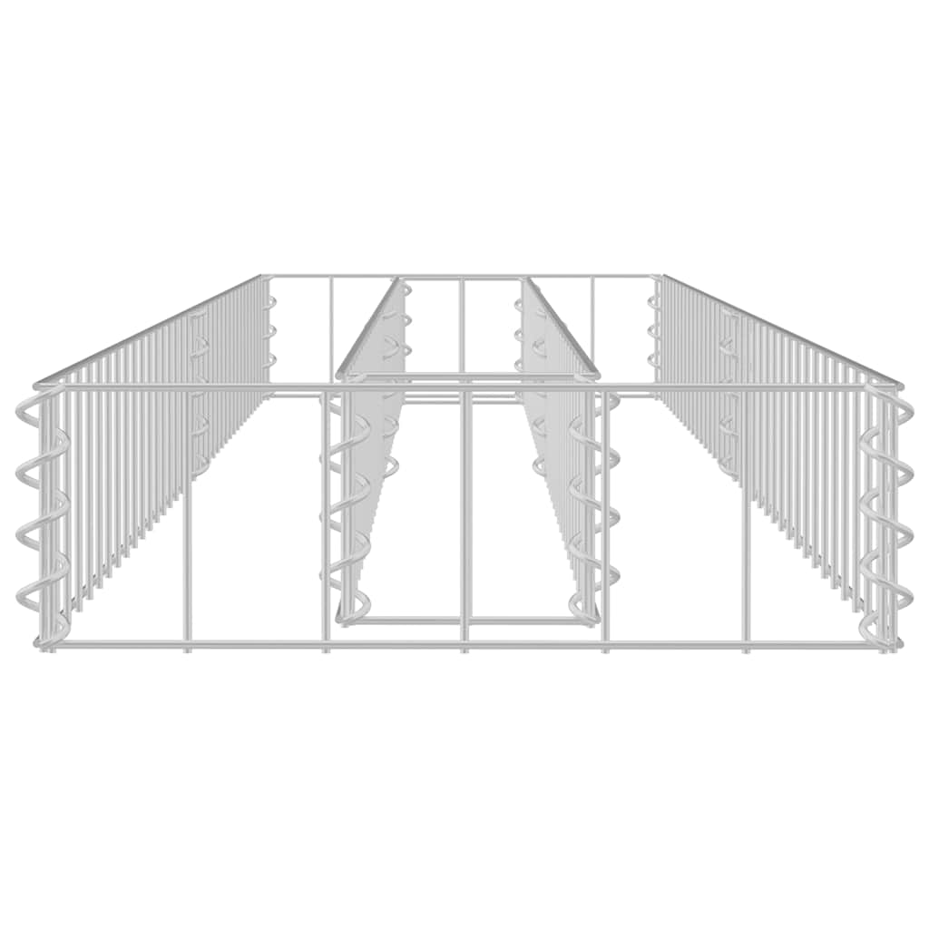 Габион повдигната леха, поцинкована стомана, 180x30x10 см - VL145632 - Image 4