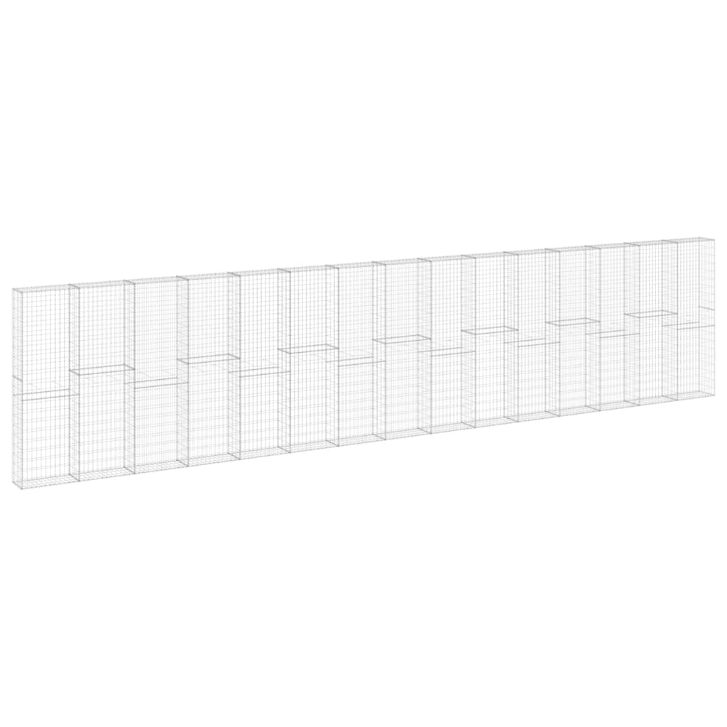 Габионна стена с капаци, поцинкована стомана, 900x30x200 см - VL147819 - Thumbnail 2