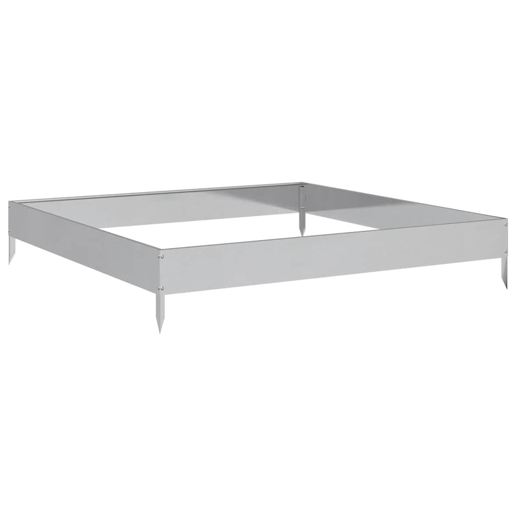 Градинска повдигната леха 100x100x18,5 см поцинкована стомана - VL851015 - Thumbnail 6