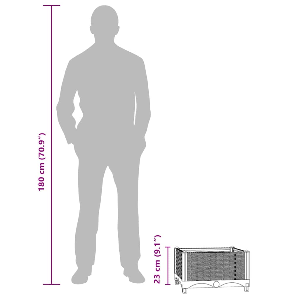 Повдигната леха, 40x40x23 см, полипропилен - VL310397 - Image 9