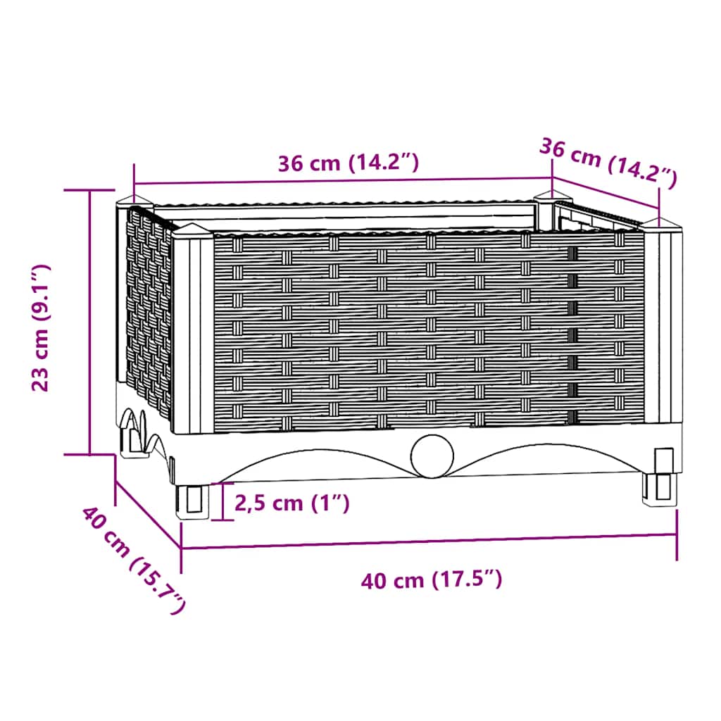 Повдигната леха, 40x40x23 см, полипропилен - VL310397 - Image 8