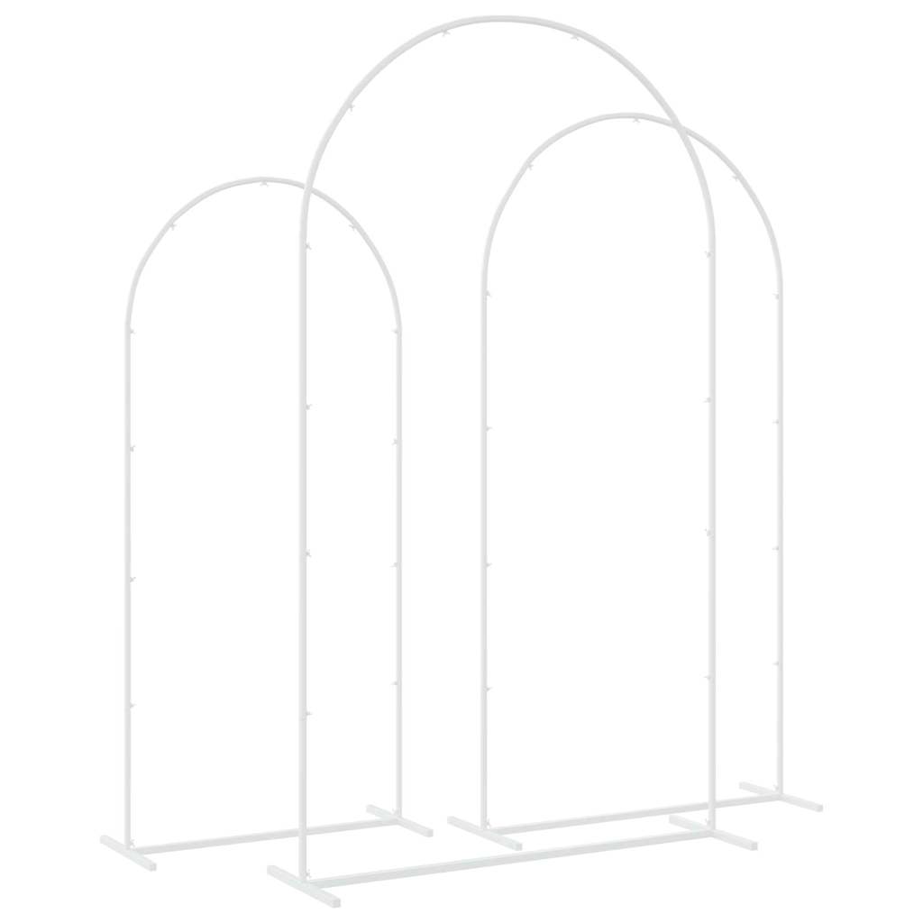 Сватбена арка 3 pcs Бял Стомана - VL42023037 - Thumbnail 7