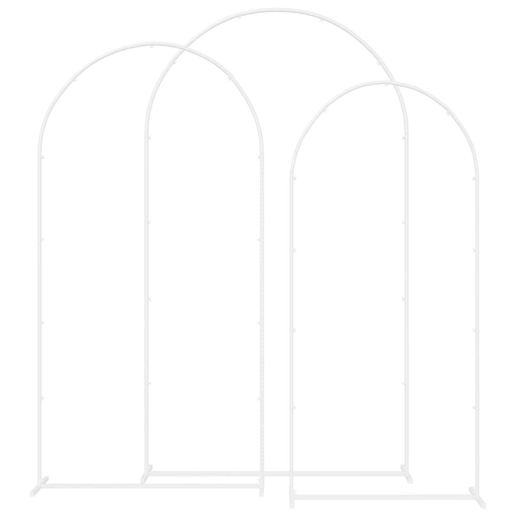 Сватбена арка 3 pcs Бял Стомана - VL42023037 - Thumbnail 2