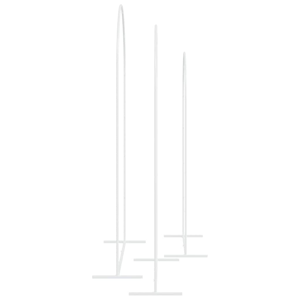 Сватбена арка 3 pcs Бял Стомана - VL42023037 - Thumbnail 4