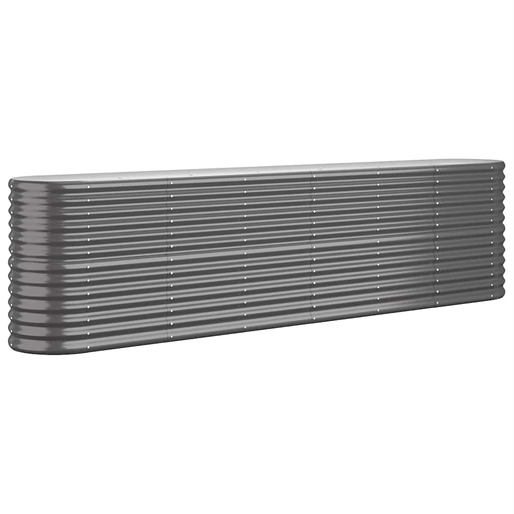 Градинска повдигната леха поцинкована стомана антрацит - VL318906 - Image 2