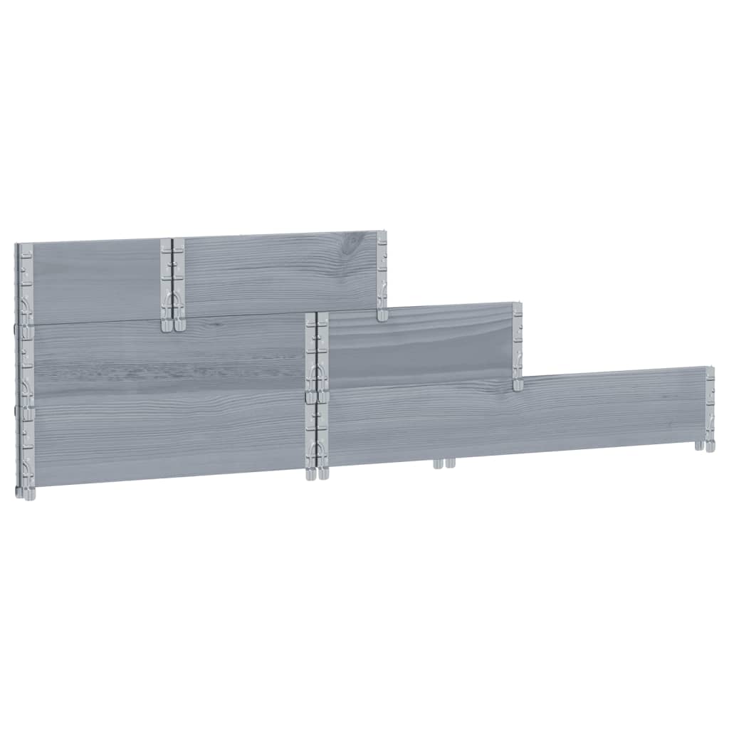 3-степенна повдигната леха, сива, 120x80 см, бор масив - VL4010315 - Thumbnail 6