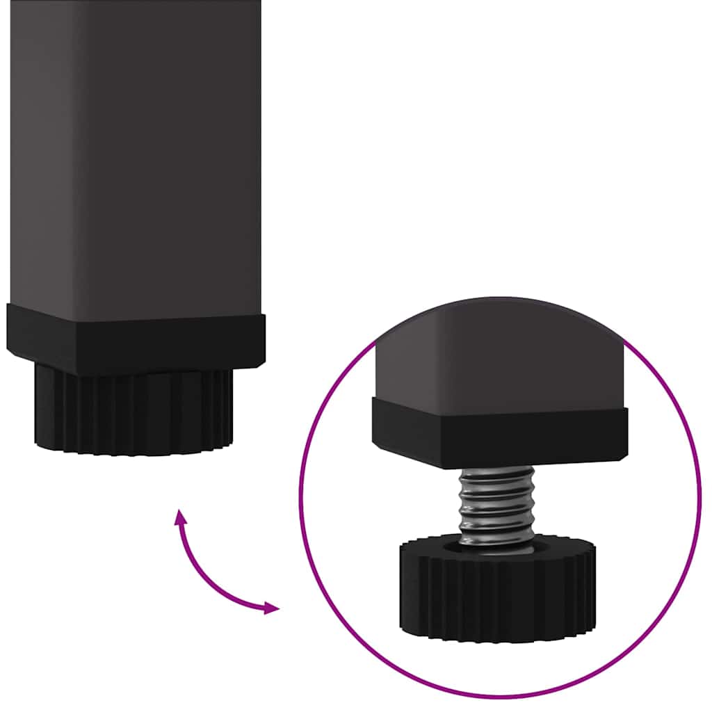 Повдигната градинска саксия Черно 100 x 26 x 82 см Стомана - VL865876 - Thumbnail 9