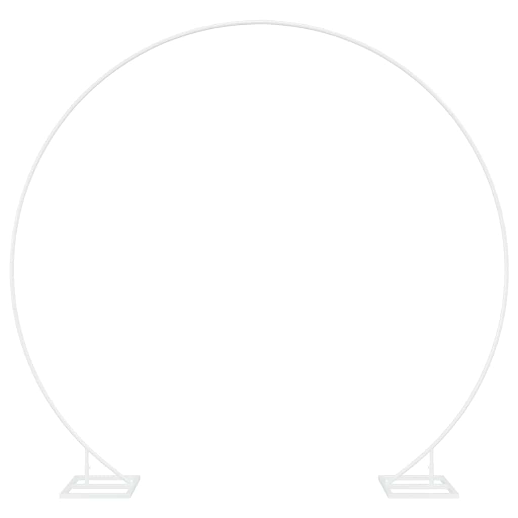 Сватбена арка Бял 220 x 45 x 200 см Стомана - Thumbnail 2