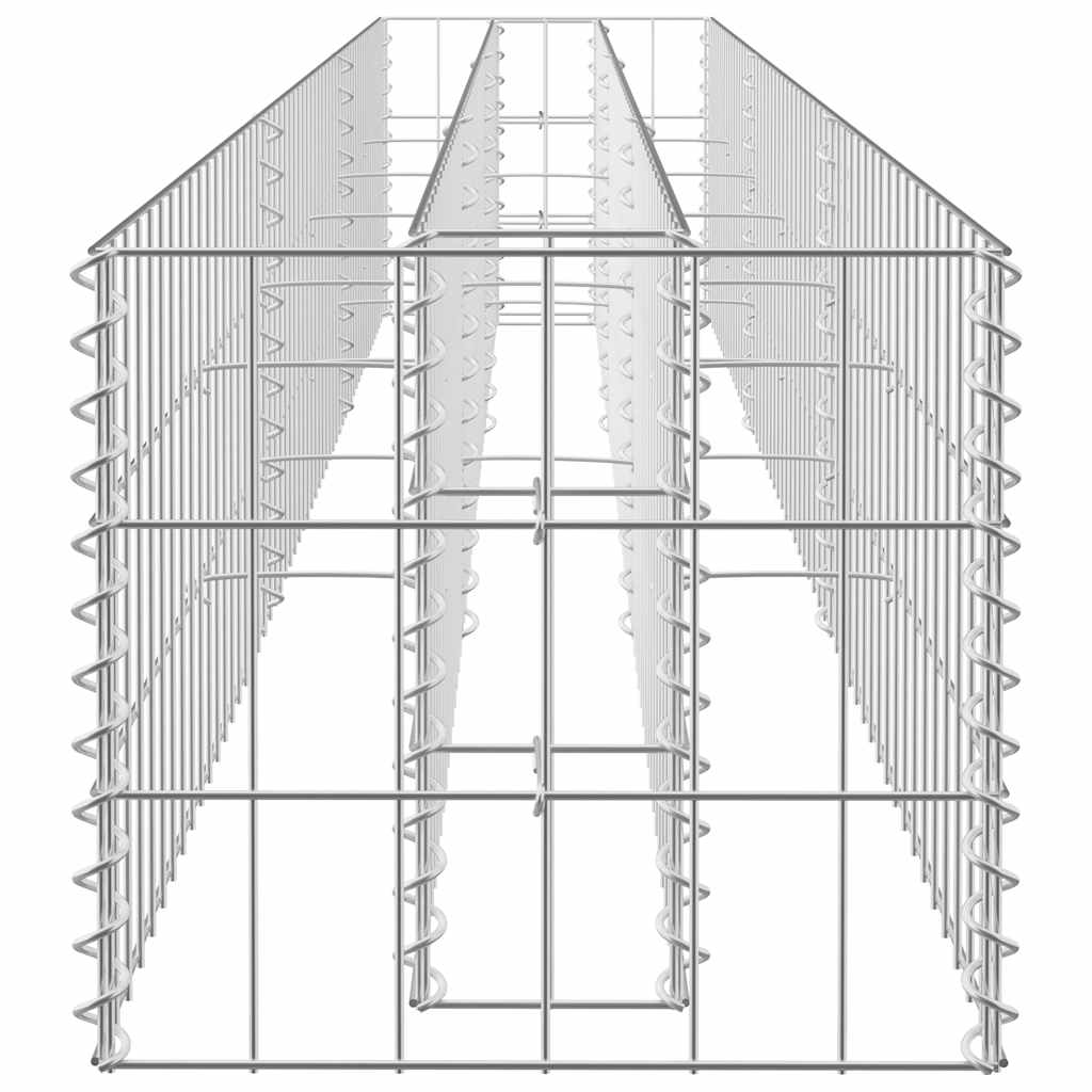 Габион повдигната леха, поцинкована стомана, 270x30x30 cм - VL145637 - Image 5
