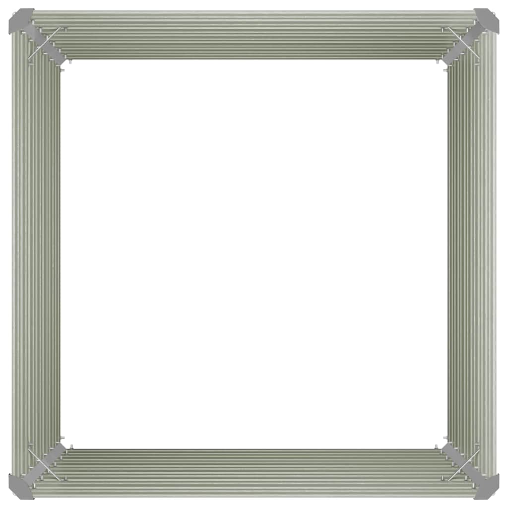 Повдигната леха, кафява, 100x100x77 см, поцинкована стомана - VL45712 - Thumbnail 9