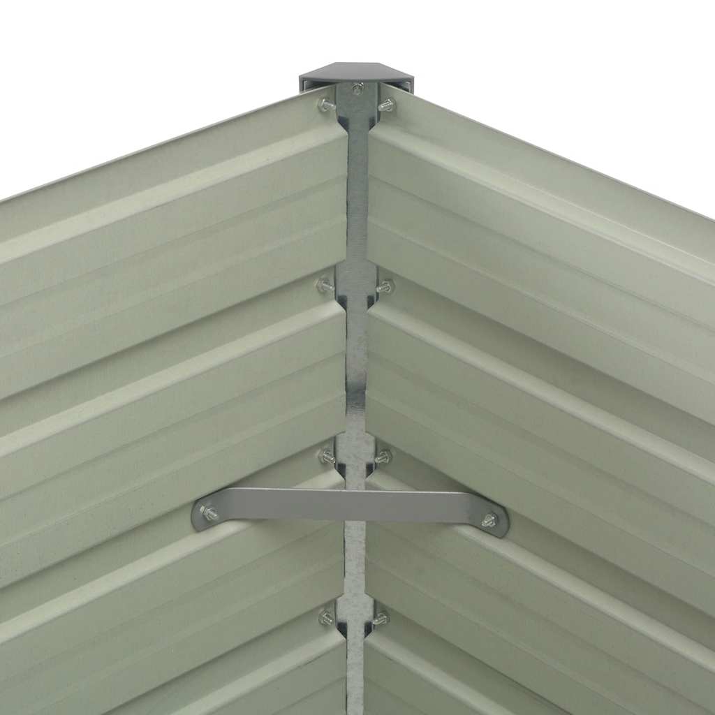 Повдигната леха, кафява, 100x100x77 см, поцинкована стомана - VL45712 - Thumbnail 10