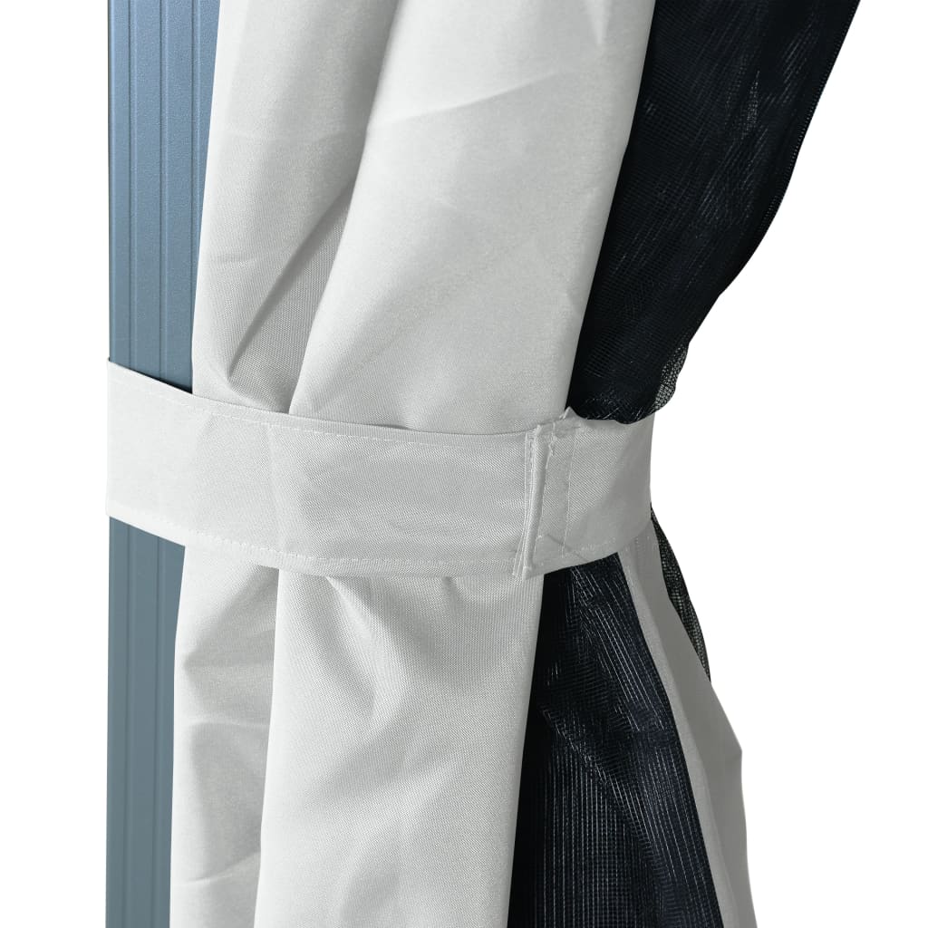 Шатра със завеси, 300x300 см, кремава, алуминий - VL48042 - Thumbnail 7