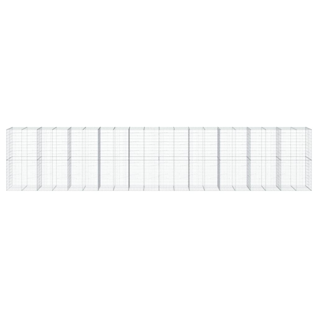 Габионна кошница с капак, 1000x100x200 см, поцинковано желязо - VL3295243 - Thumbnail 3