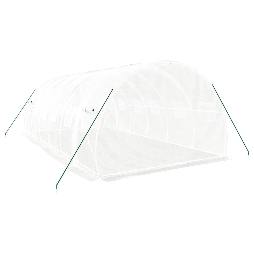 Оранжерия със стоманена рамка бяла 18 м² 6x3x2 м - Thumbnail 6