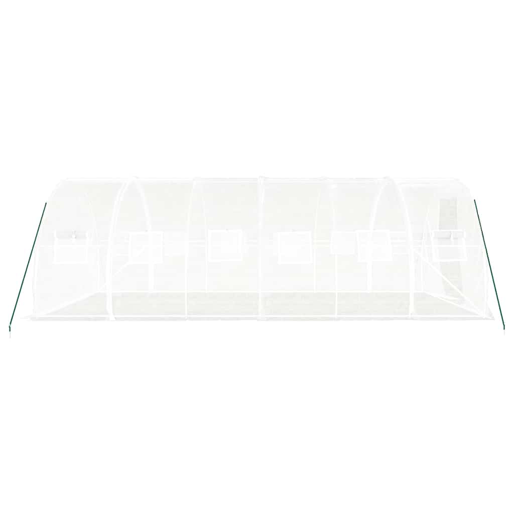 Оранжерия със стоманена рамка бяла 18 м² 6x3x2 м - Thumbnail 5