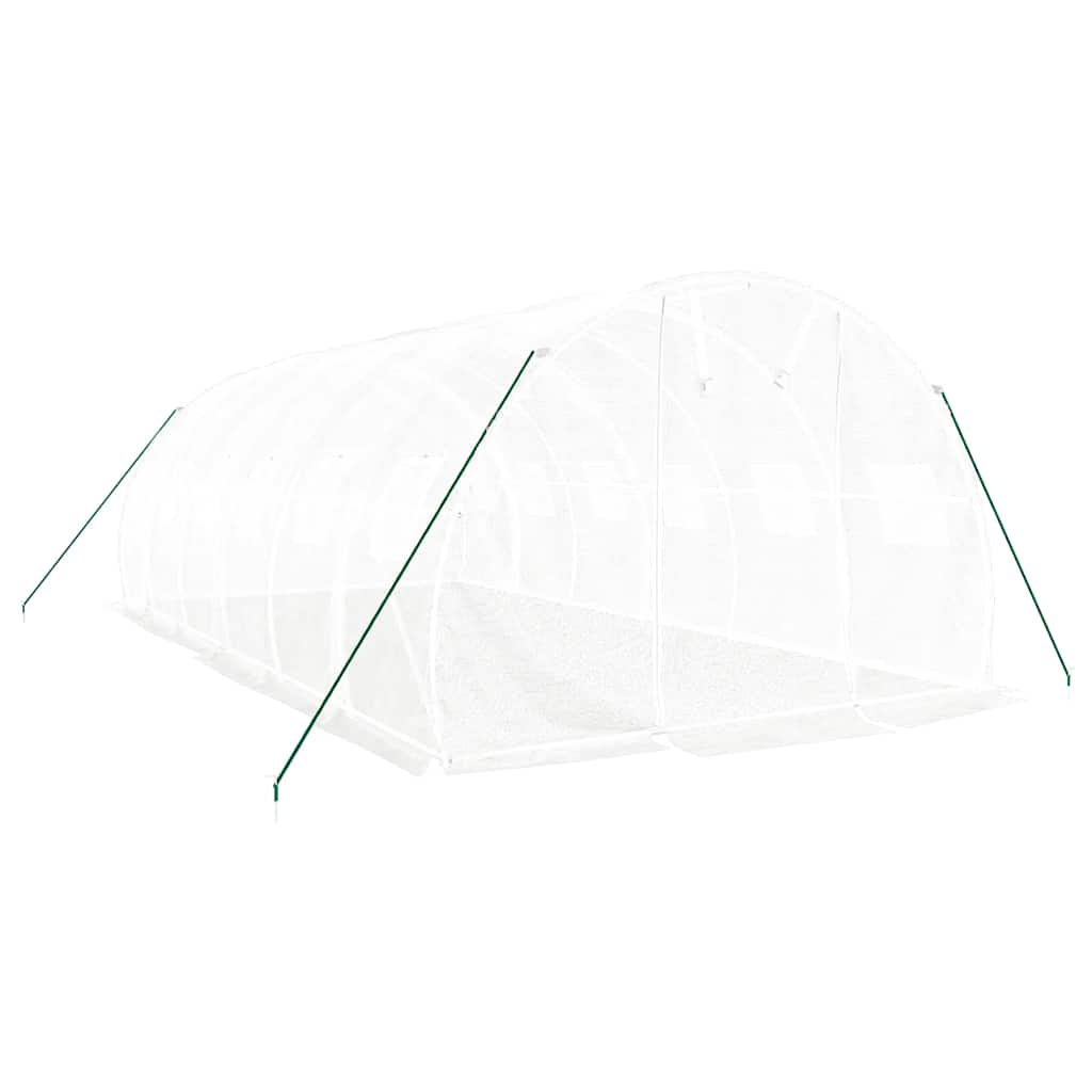 Оранжерия със стоманена рамка бяла 18 м² 6x3x2 м - Thumbnail 3