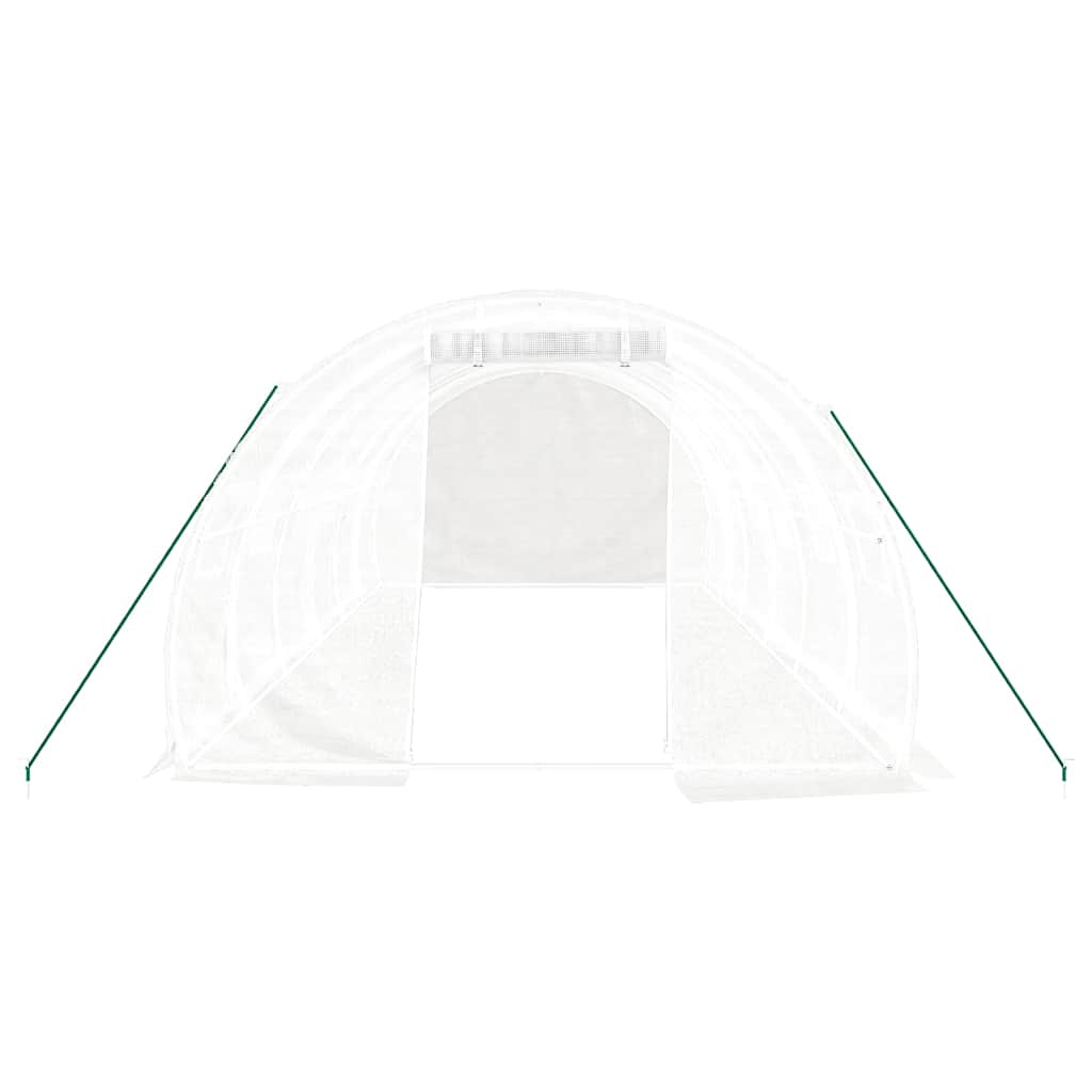 Оранжерия със стоманена рамка бяла 18 м² 6x3x2 м - Thumbnail 4