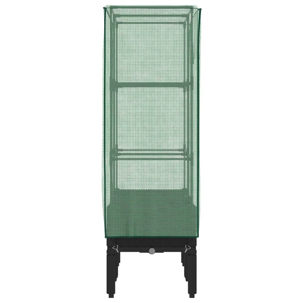 Повдигнато легло с оранжерия калъф, ратанов вид, 80x40x140 см - VL4015819 - Thumbnail 5