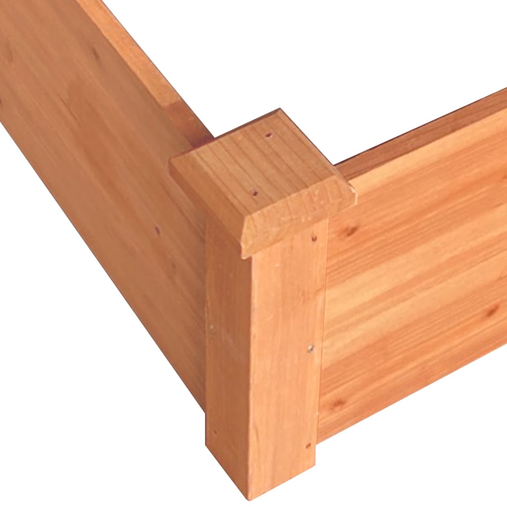 Градинско повдигнато легло, кафяво, 120x120x56 см, масивна ела - VL364305 - Thumbnail 6