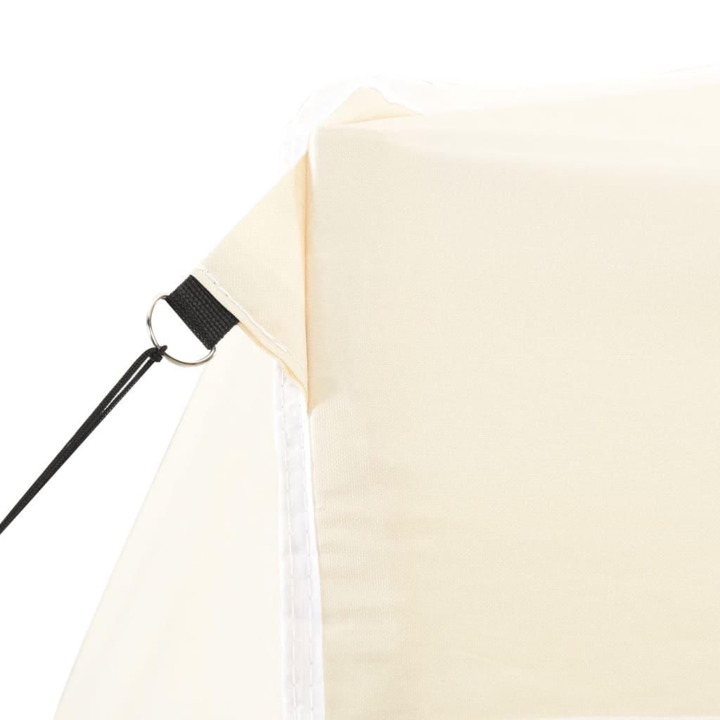 Сгъваема парти шатра с 4 странични стени 2x2 м стомана кремава - VL48882 - Thumbnail 5