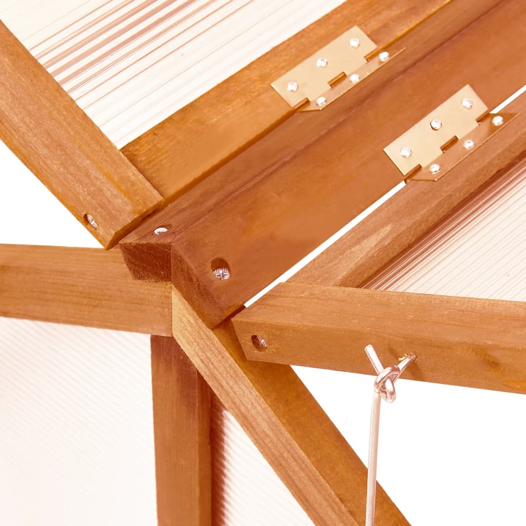 Оранжерия, kафяв, 114x80x50 см, чамово дърво - Image 5