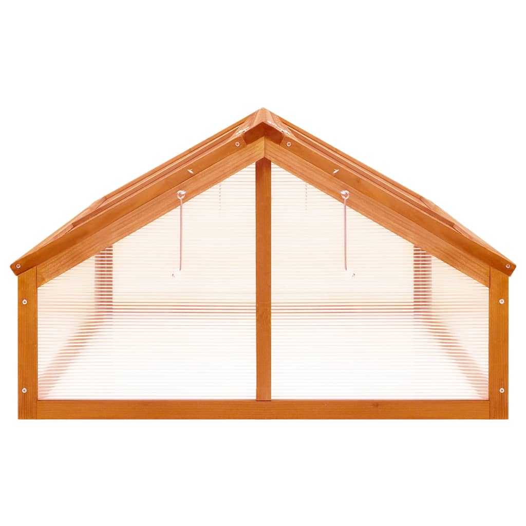 Оранжерия, kафяв, 114x80x50 см, чамово дърво - Image 4