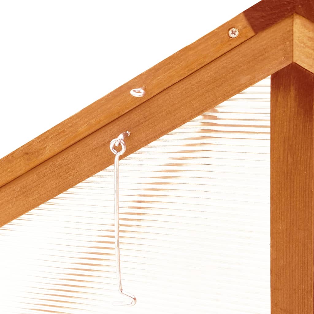 Оранжерия, kафяв, 114x80x50 см, чамово дърво - Image 6