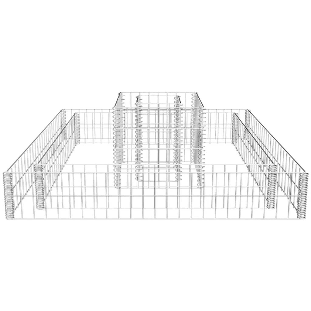 Габион плантер, поцинкована стомана, 120x120x20 cм - VL141625 - Image 5