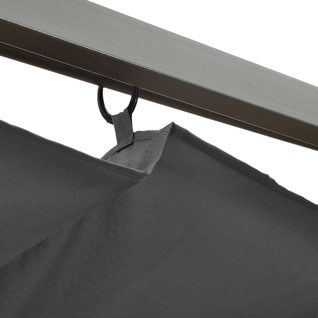 Пергола с прибиращ се покрив, антрацит, 3х3 м, стомана, 180 г/м² - VL312226 - Thumbnail 4