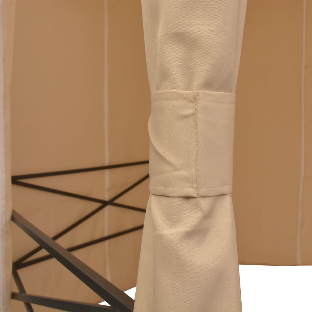 Градинска шатра павилион със завеси, шестоъгълна, 360x265 см - VL43166 - Thumbnail 5