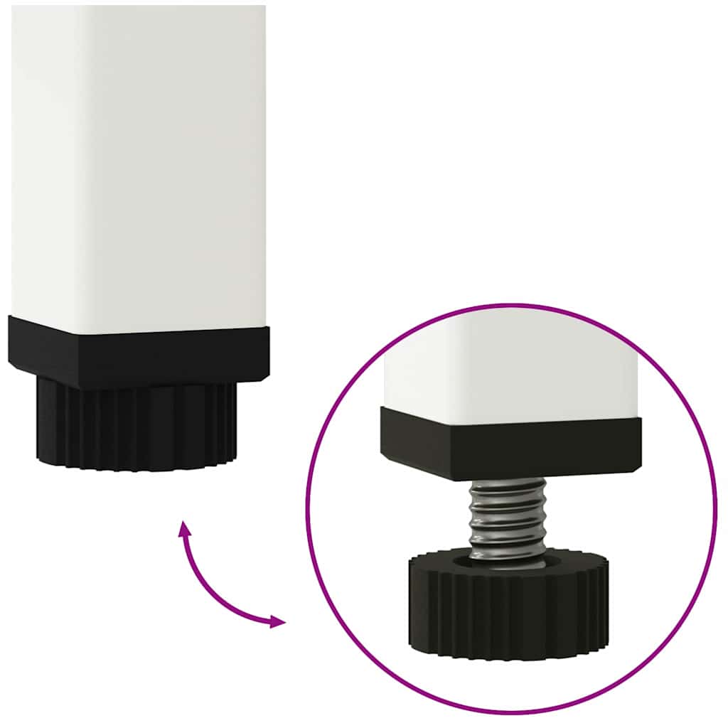 Повдигната градинска саксия Бяло 60 x 26 x 45 см Стомана - VL865884 - Thumbnail 9