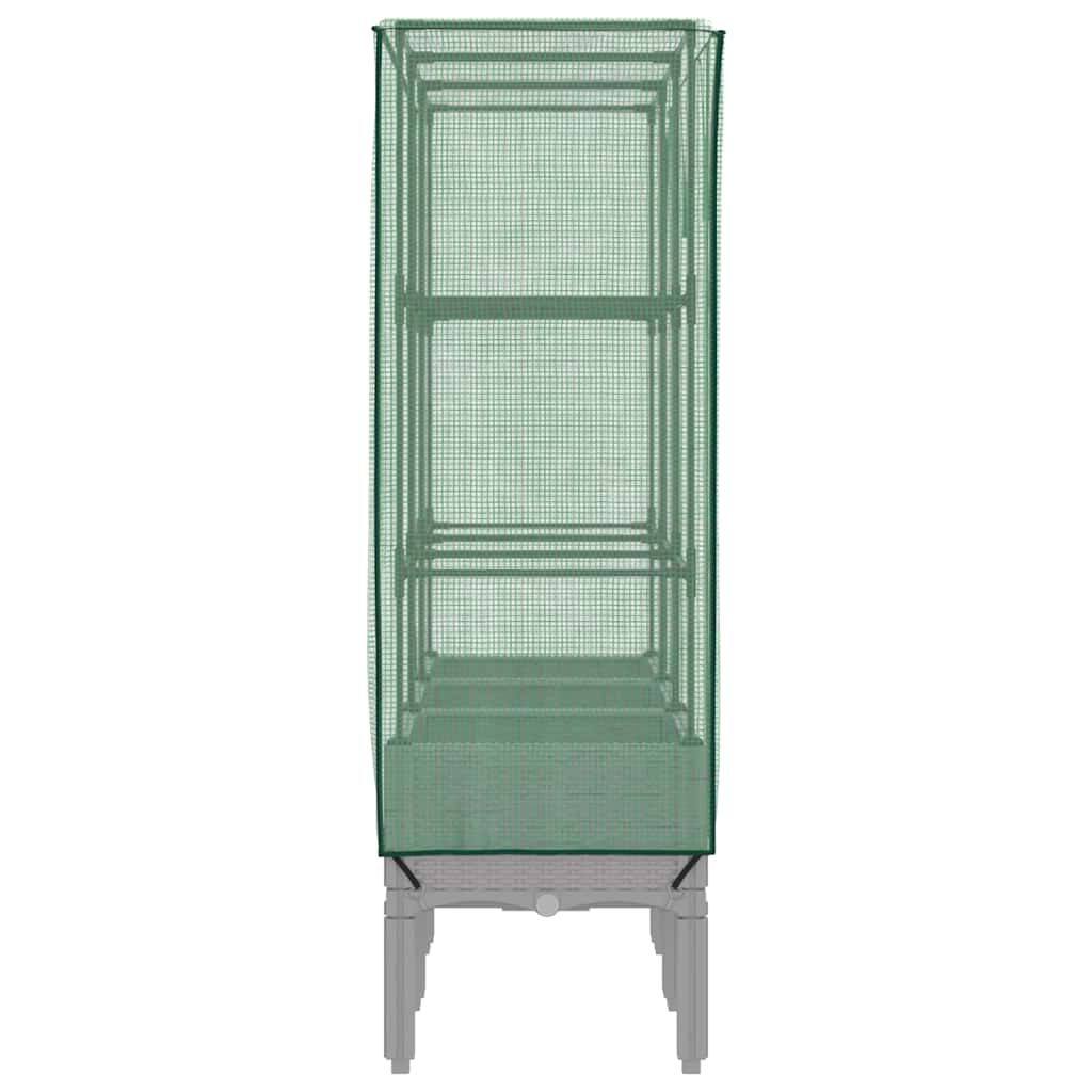 Повдигнато легло с оранжерия калъф, ратанов вид, 120x40x140 см - VL4015862 - Image 5