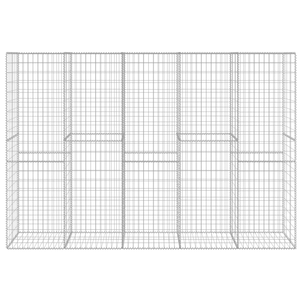 Габионна стена с капак, поцинкована стомана, 300x50x200 см - VL145090 - Thumbnail 3