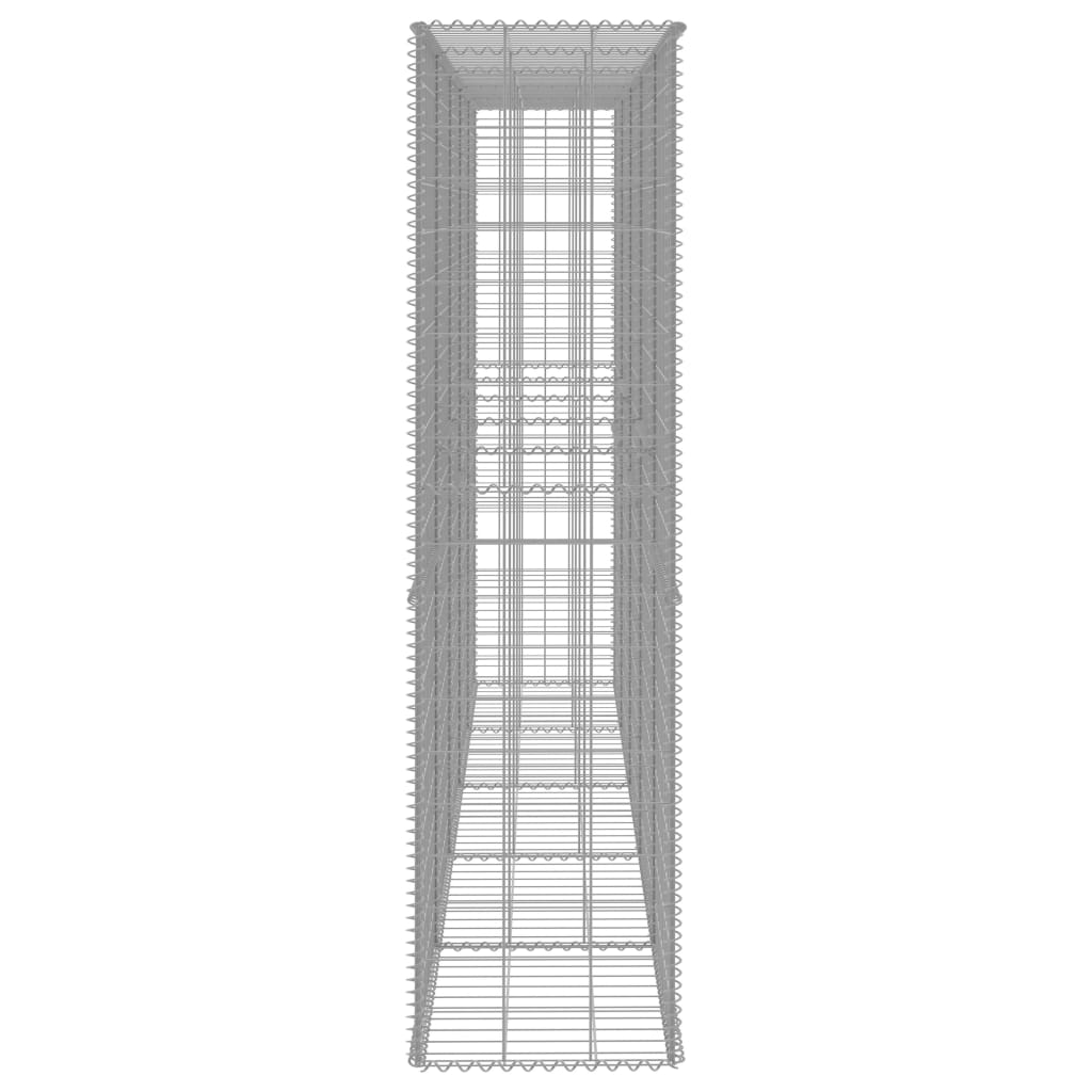 Габионна стена с капак, поцинкована стомана, 300x50x200 см - VL145090 - Thumbnail 4