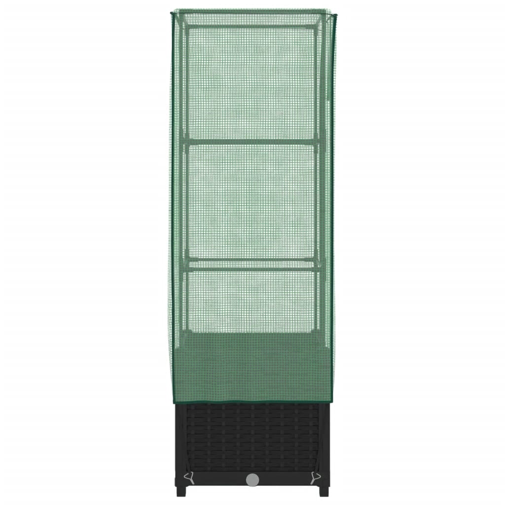 Повдигнато легло с оранжерия калъф, ратанов вид, 40x40x139 см - VL4015813 - Thumbnail 5