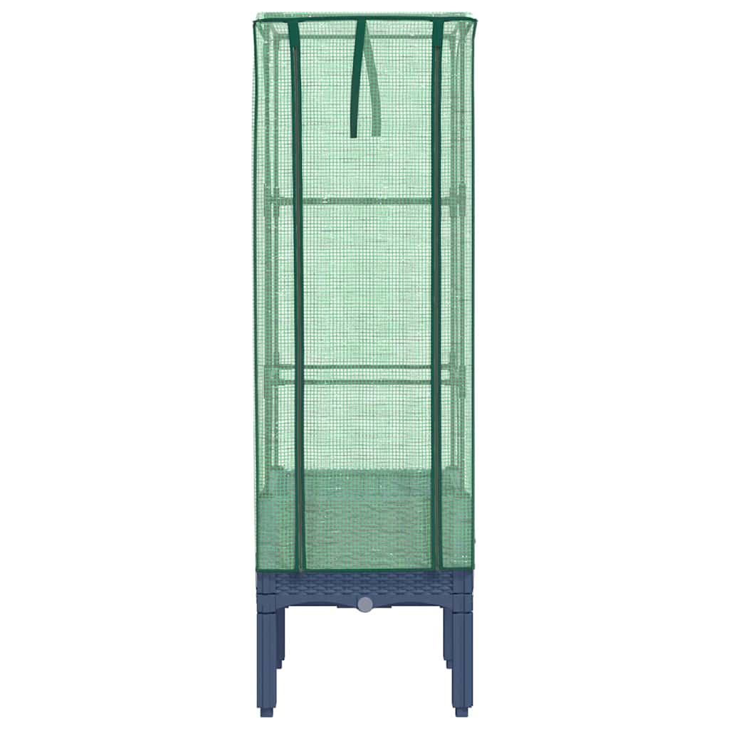 Повдигнато легло с оранжерия калъф, ратанов вид, 40x40x140 см - VL4015832 - Thumbnail 4