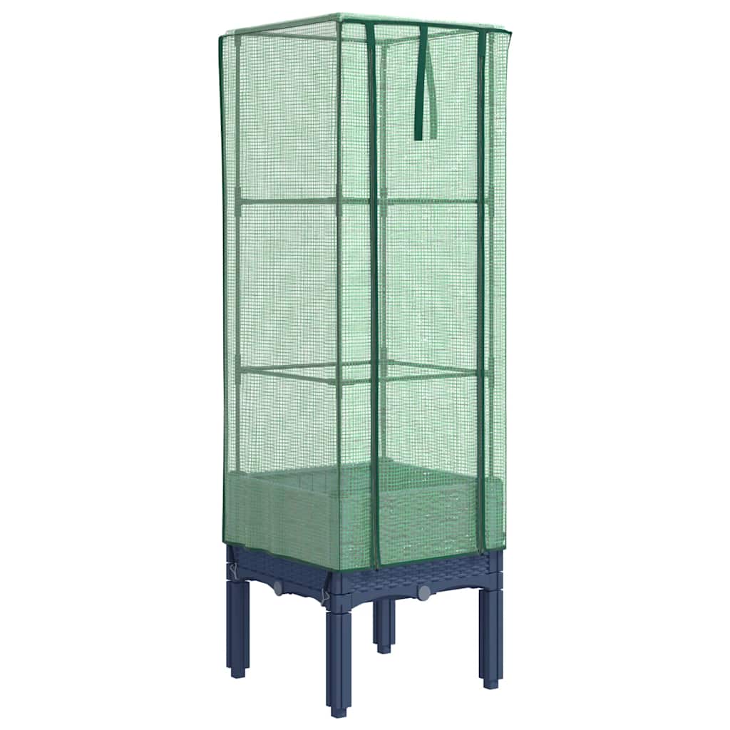 Повдигнато легло с оранжерия калъф, ратанов вид, 40x40x140 см - VL4015832 - Thumbnail 2